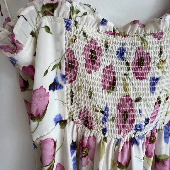 Floral mini bustier dress - Picture 4 of 5